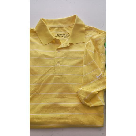 Nike BUNDLE (3) Dri-FIT golf polos. Size Medium Color green yellow and Navy - Picture 9 of 12